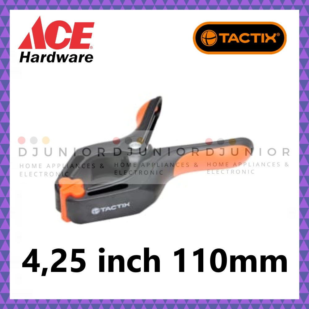 ACE TACTIX - SPRING CLAMP NYLON 4,25 INCH 110 mm / PENJEPIT KLEM KAYU 4.25
