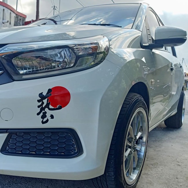 Cutting Stiker Kanji Racing Sun Jepang Variasi Motor Mobil Sticker Timbul Keren Nyala Dasbor Spakbor Visor Body Kaca Helm Laptop Hologram Reflective Tahan Air Bodi Samping Nama Jepang Scoopy Vario Beat NMAX PCX Vespa Aesthetic Pickup Anime Windshield