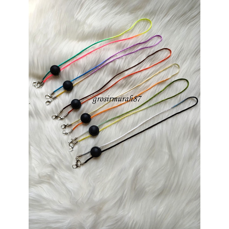 pengait masker / tali masker / pengikat masker bisa diatur tali satin rainbow gradasi anak dewasa