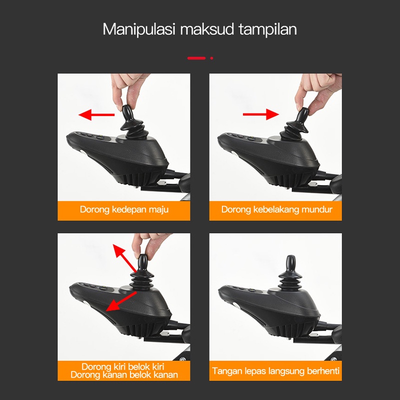 Kursi roda listrik cerdas sepenuhnya otomatis/Bisa Lipat Dan Rebahan Kursi Roda Elektrik Lipat Telentang 30 ° Mendaki(Kemasan Kayu, Lebih Aman)