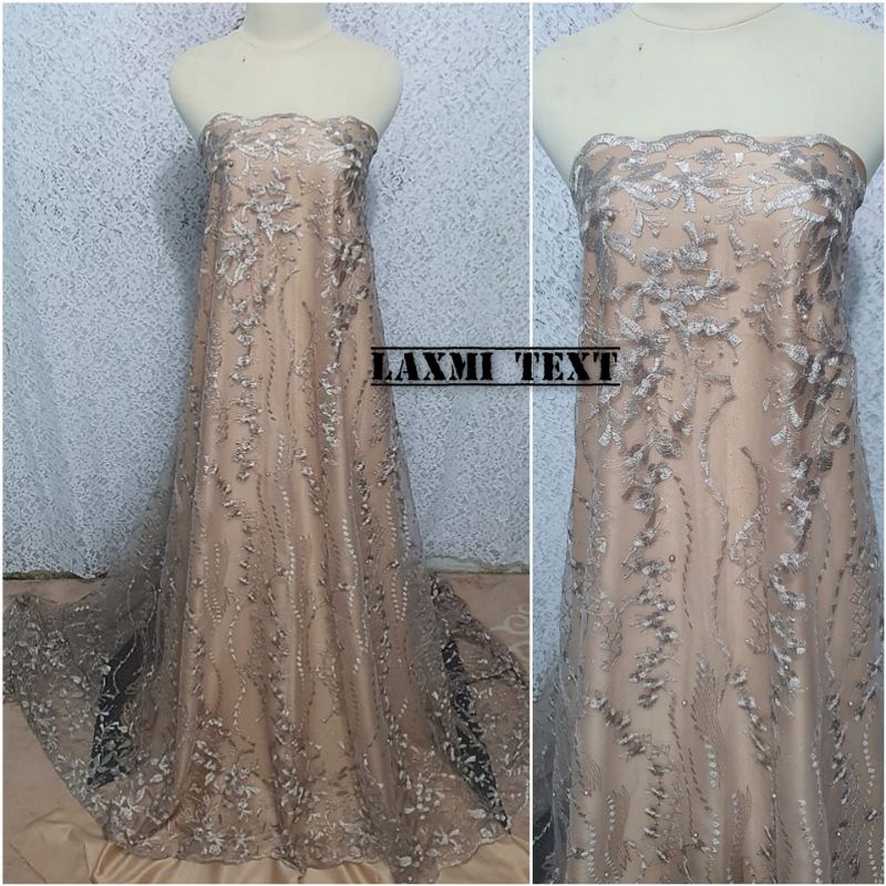 kain Tile renda mutiara/ bahan Tulle mutiara / TERBARU