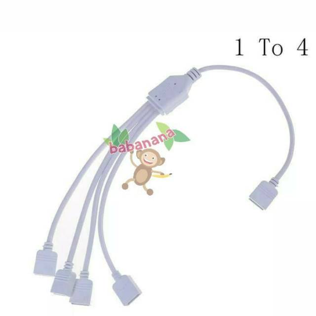 Kabel RGB Splitter 1 to 4 female 4 pin Putih