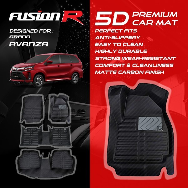 Fusion R Karpet Mobil 5D Avanza Xenia Lama Luxury Car Carpet Carbon