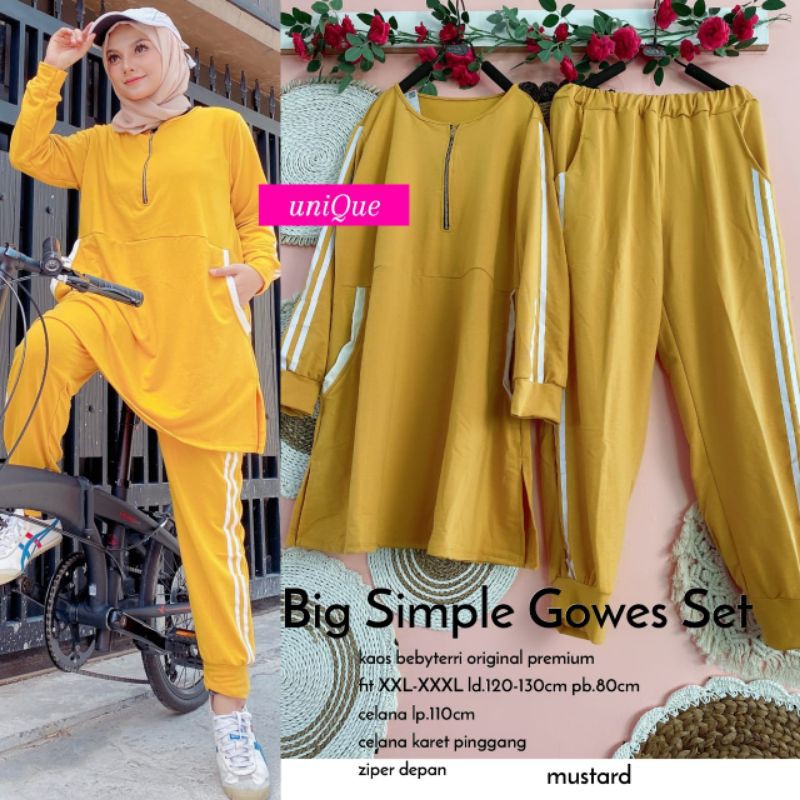 big simple gowes set / setelan gowes jumbo ori by unique