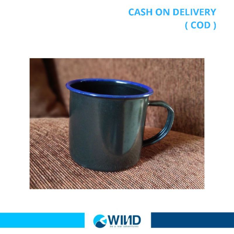 Gelas Mug Cangkir Enamel Kopi Camping Outdoor Gunung Murah 7 Cm