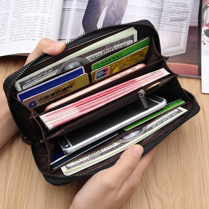 Dompet Panjang Tebal Uang Kartu HP Kulit Pria Wanita Cowok Cewek Unisex MenBense 8812