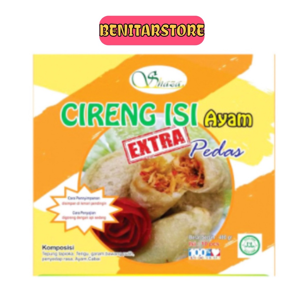 

[BENITARSTORE] 2.2 Shaza Cireng Isi Ayam Ekstra Pedas isi 10 / Makanan Beku / Frozen Food
