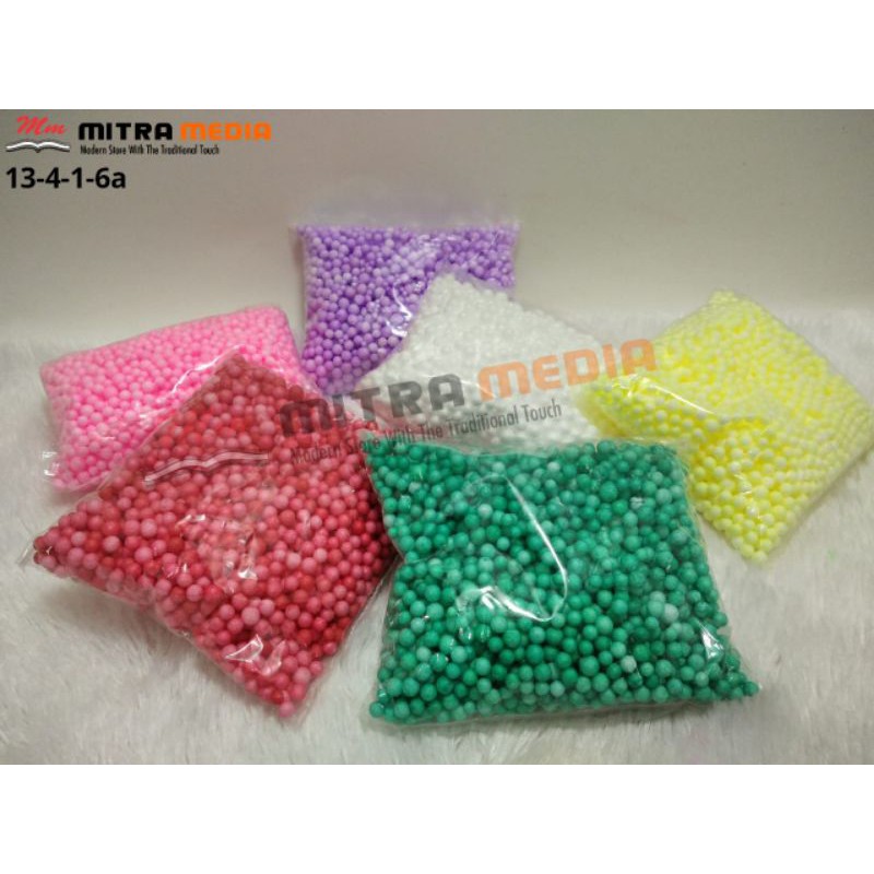 BUTIRAN STYROFOAM / GABUS BULAT KECIL WARNA WARNI MURAH