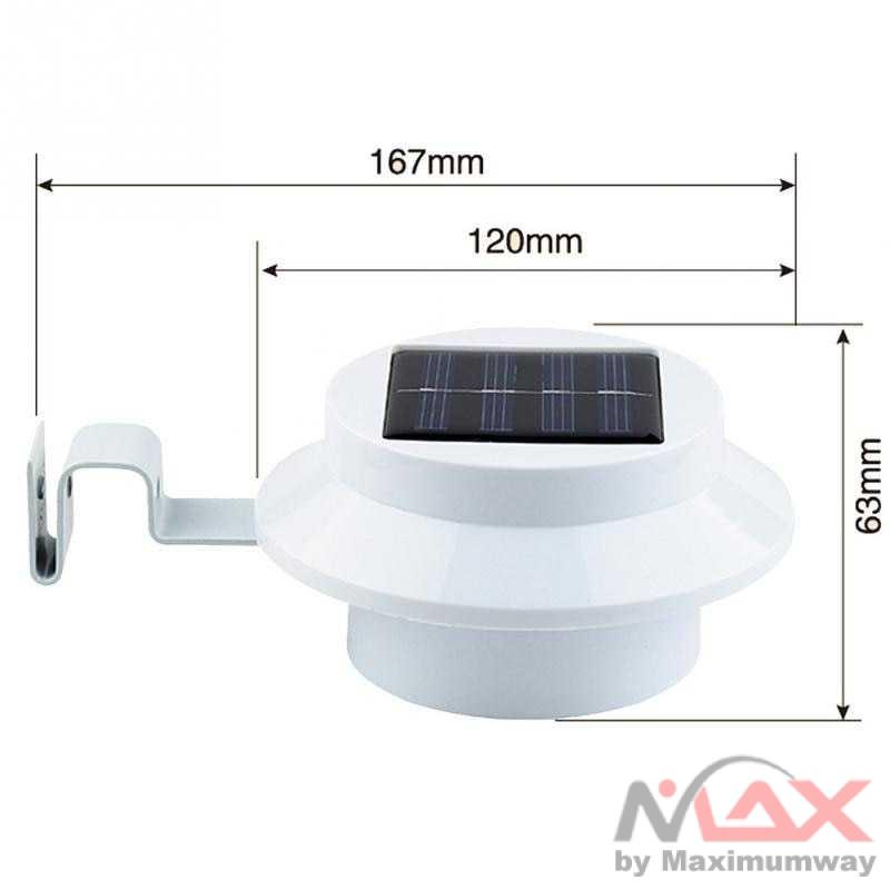 Lampu Cantel tembok list genteng atap Tenaga Surya Solar Panel 3 LED taman outdoor waterproof