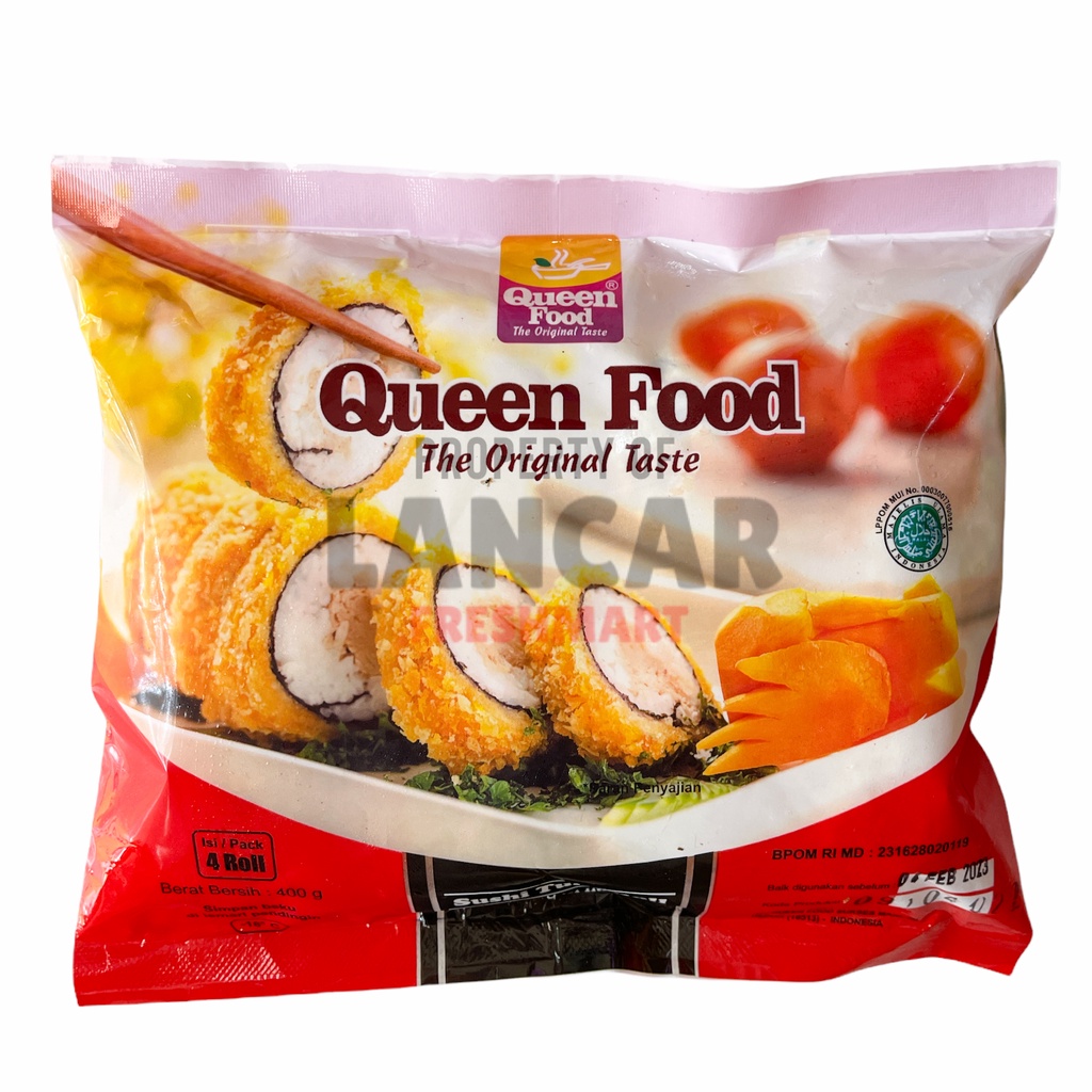 QUEEN FOOD SUSHI TUNA ROLL 400GR / QUEENFOOD SUSHI TUNA ROLL 400GR