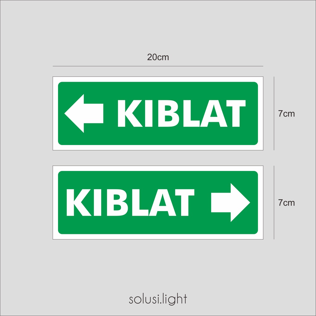 

Sticker Kiblat Waterproof 20 x 7 Stiker Kiblat Anti Air - Stiker Arah Kiblat Vinyl Satuan