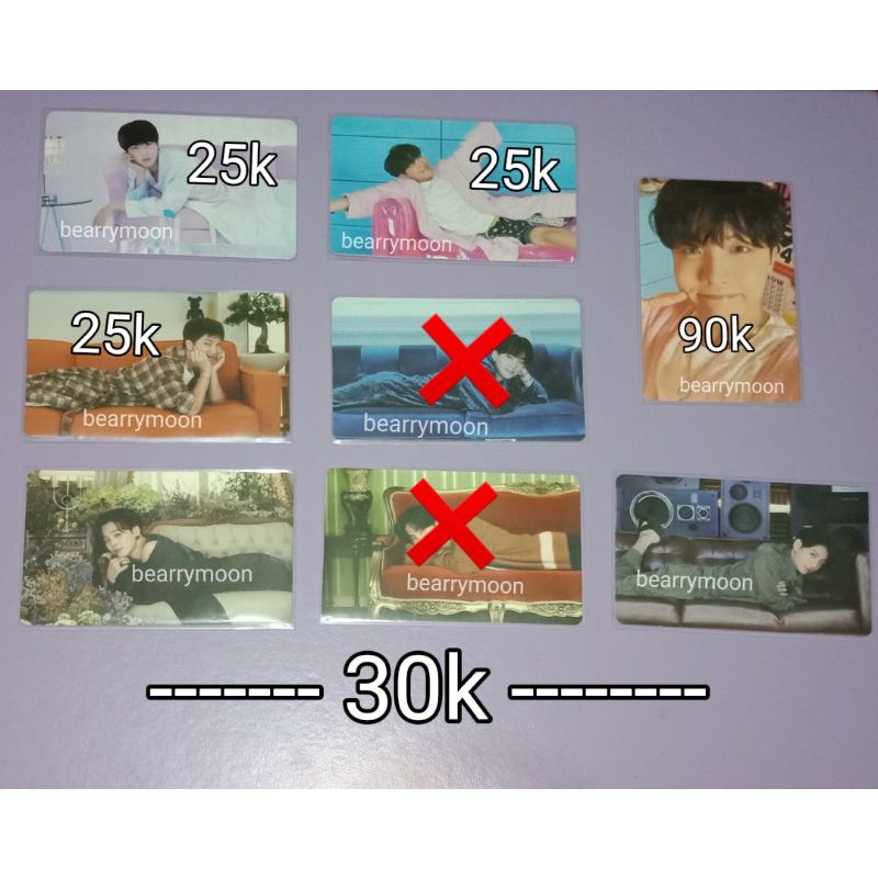 Photocard BTS BE ESS rebahan pc namjoon seokjin yoongi jhope jimin taehyung jungkook