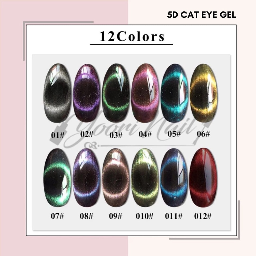 Cat Eye 5D gel  kutek cateye gel polish nail art 5D nailart