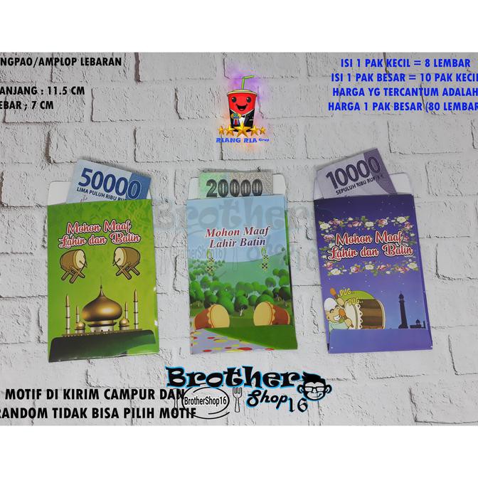 

Buruan Serbu 80Lbr Angpao Pendek Idul Fitri /Amplop Karakter Lebaran Random Warna