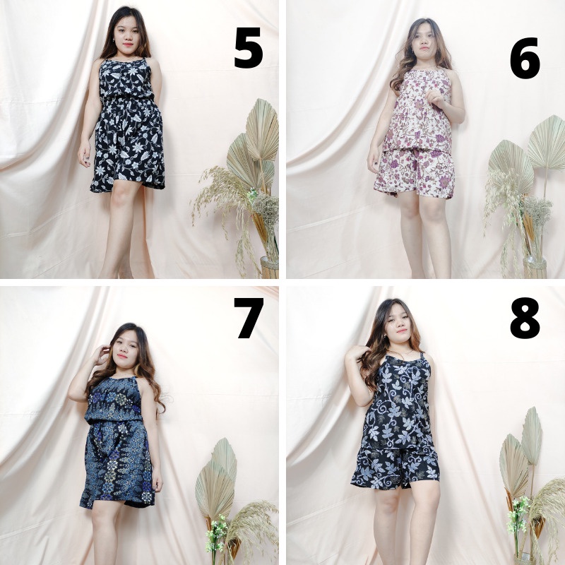 SB Collection Stelan MichellaTanktop dan Celana Pendek Batik Wanita All Size