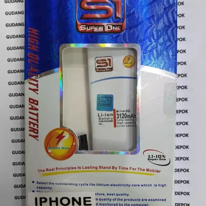 Baterai Battery Batre Double Power S1 - iPhone 5G - 5S