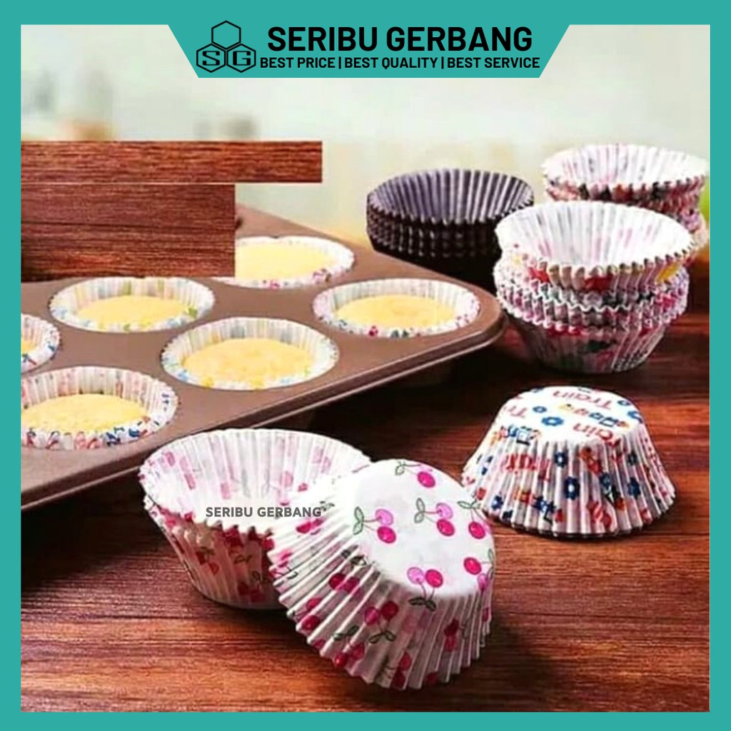 

500PCS KERTAS CUP BOLU KUKUS CAKE CASES PAPER BAKING KUE ROTI BERKUALITAS