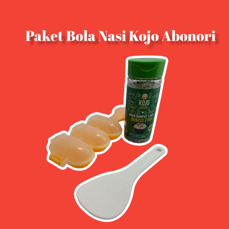 

Paket bahan Bola Nasi Kojo Abonori Botol 30 gram Cetakan Bola Nasi Dan Centong Nasi