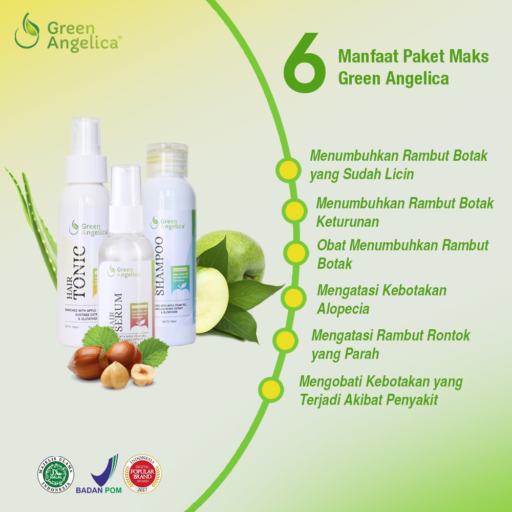 Obat Penumbuh Rambut Rontok Parah Rambut Bota Perawatan Rambut Green