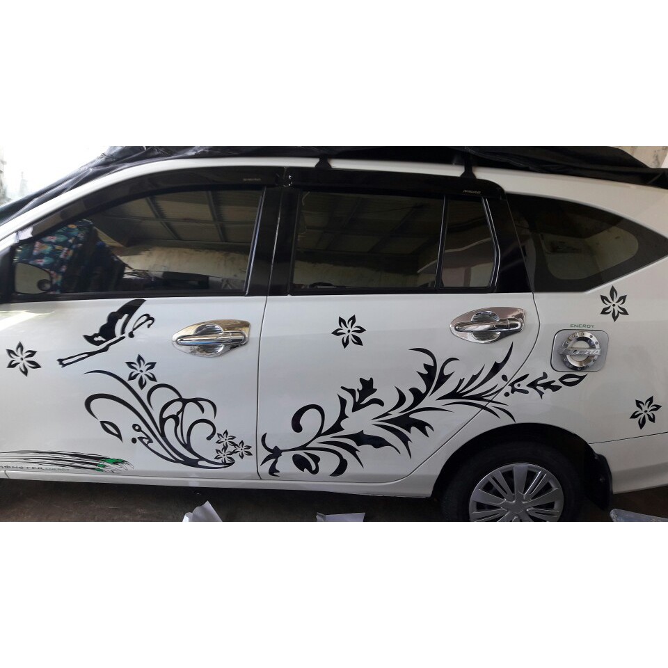 Stiker batik bunga stiker mobil all mobil honda jazz xenia avanza calya KEREN KEKINIAN MURAH