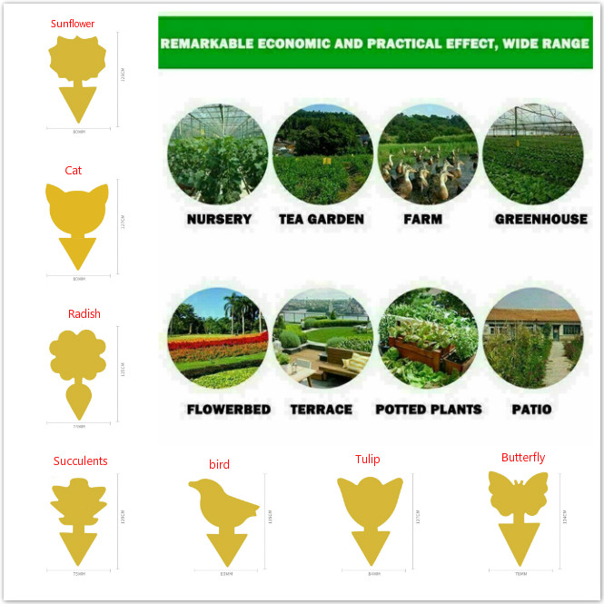 1pc Stiker Plat Kuning Perangkap Lalat / Nyamuk