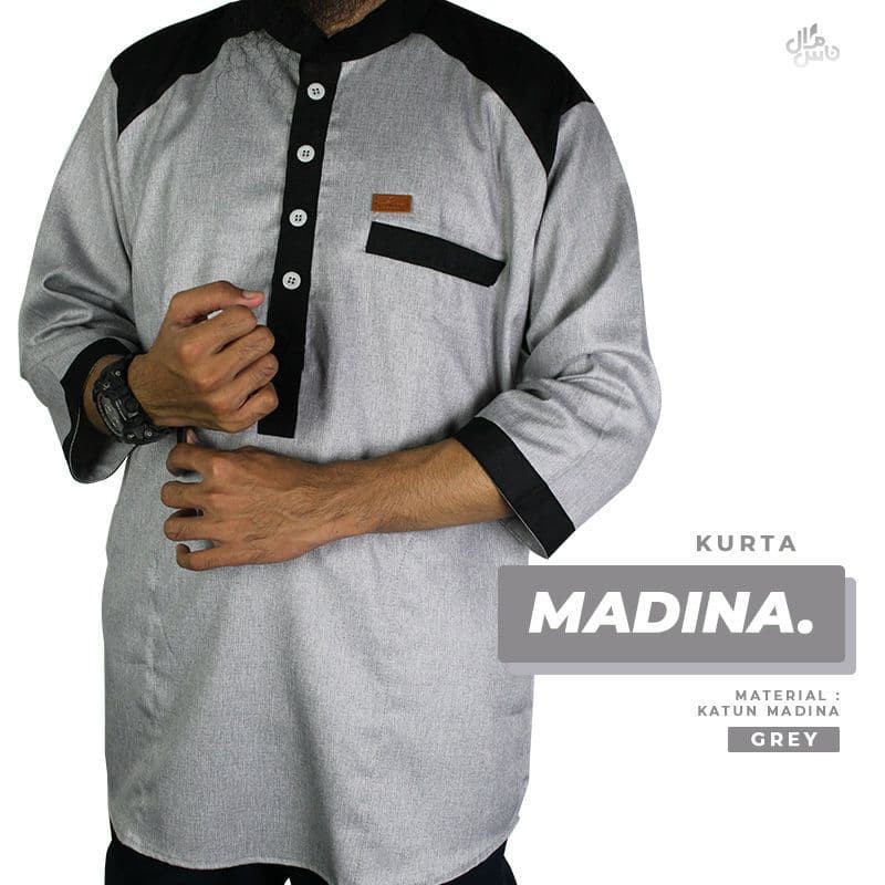 Koko Kurta Pria Bahan Katun Madina Adem dan Lembut.