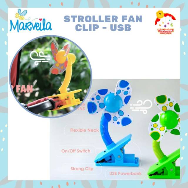 Marveila Stroller Fan Clip USB