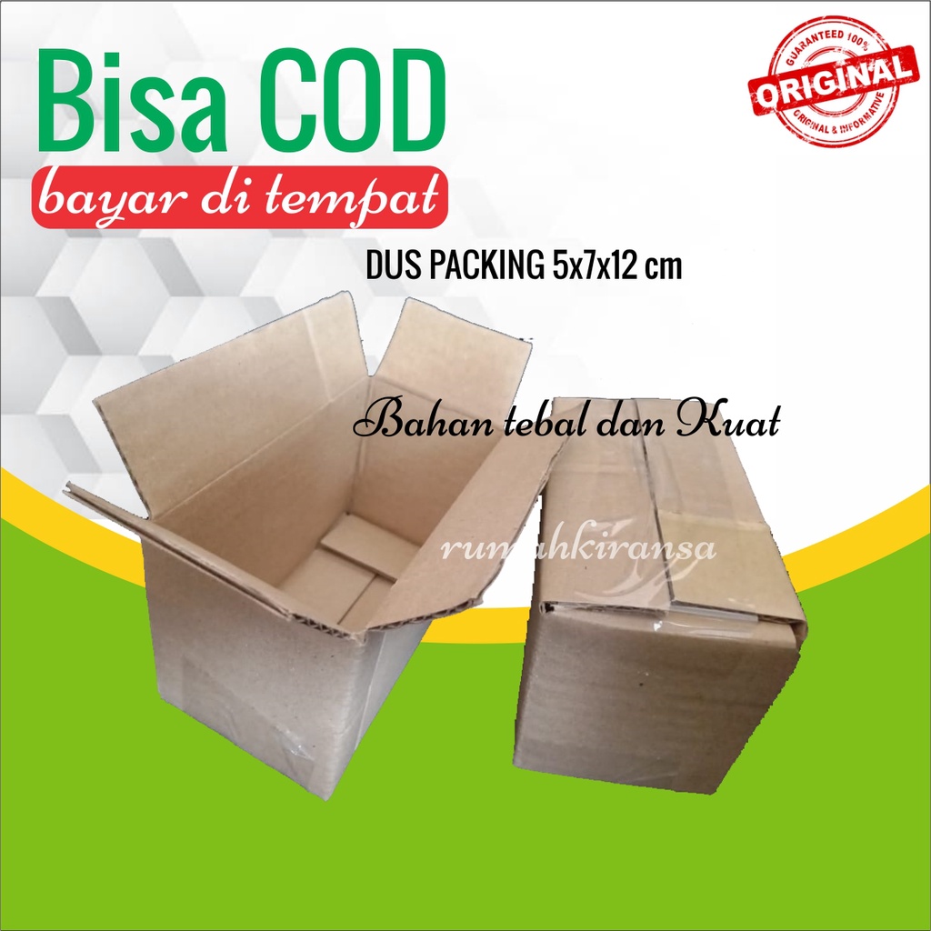 DUS PACKING 6 x 7 x 12 cm TEBAL dan KUAT (K1)