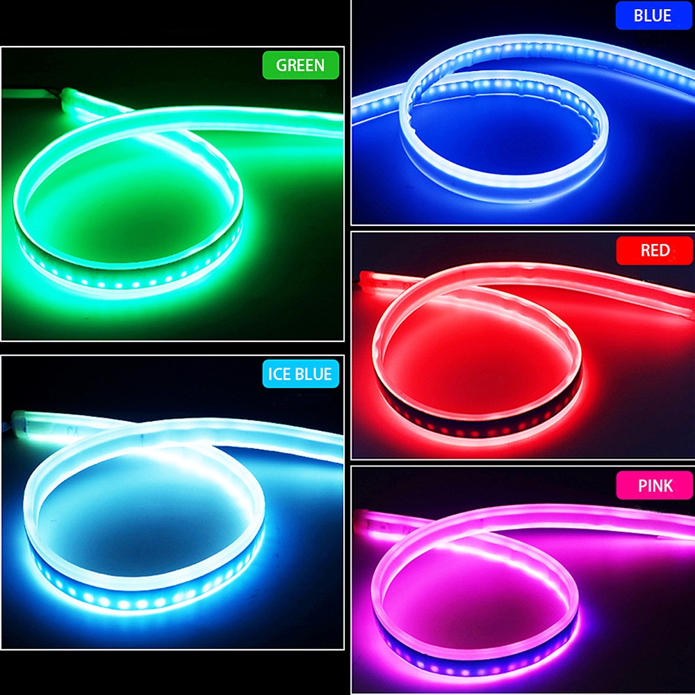 2pcs Lampu LED Strip Mobil Ultra-Tipis Dekorasi Sein Untuk Auto DRL Lampu Mengalir Air Menjalankan Panduan Cahaya Tahan Air12