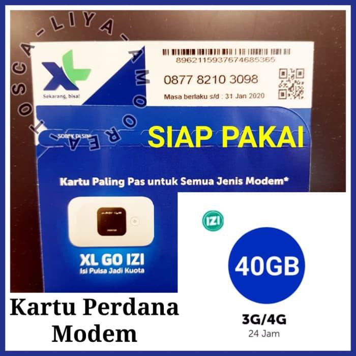 Kartu XL Perdana Khusus Modem &amp; Router Huawei, ZTE, DLL - KUOTA 40GB - SP XL 40GB 200K