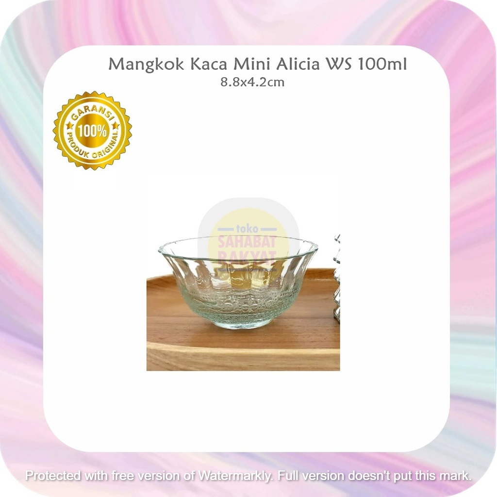 [set 6 pcs] UTL042 Mangkok Mini/Mangkok Sambel/Mangkok Sovernir Kaca Alicia WS 100ml