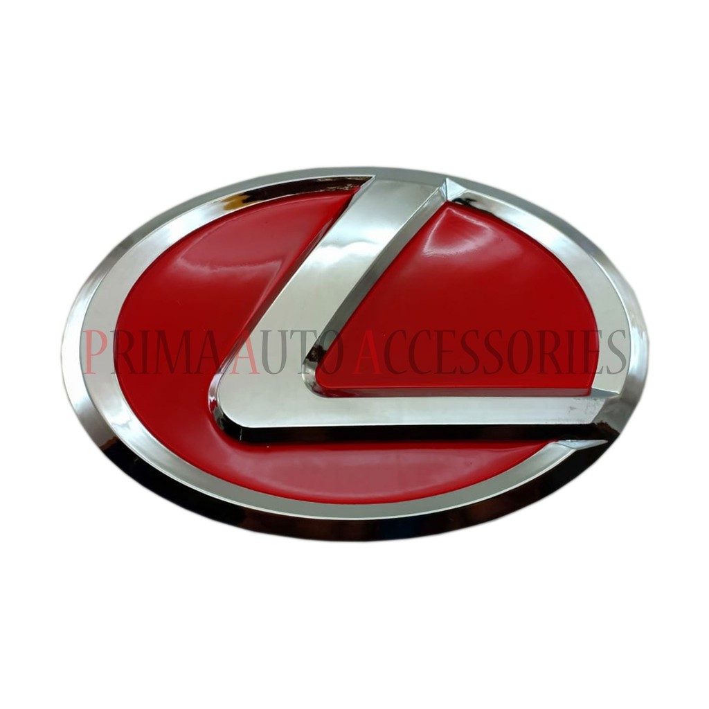 Emblem Logo Mobil Lexus Merah 12 cm