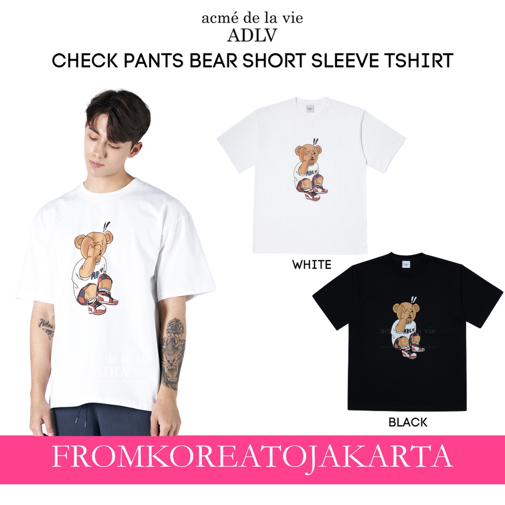 ADLV CHECK PANTS BEAR TSHIRT
