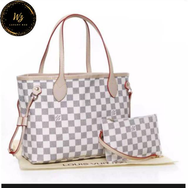 HANDBAG MIRROR BRANDED MINI | TAS IMPORT TOTE LV NEVERFULL SIZE SMALL SET POUCH SUPER  BATAM WANITA