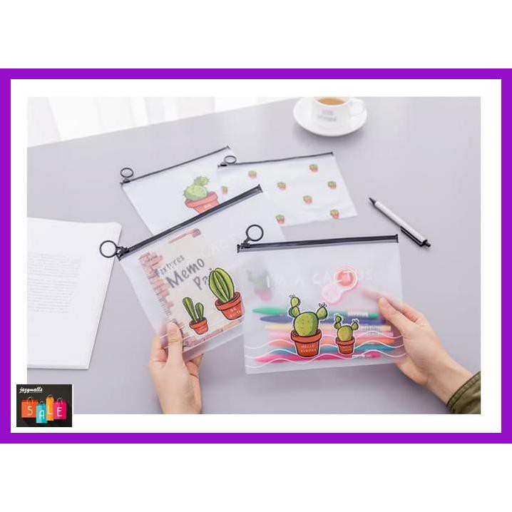 

Silutala- Pf02 Korean Castus Pvc Transparant Stationery A5 File Folder - Tiga Castus -Ori.
