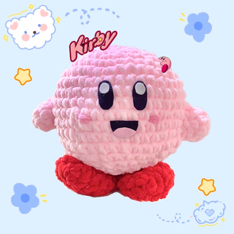 Kirby Plushie Crochet by Peachy Crochet