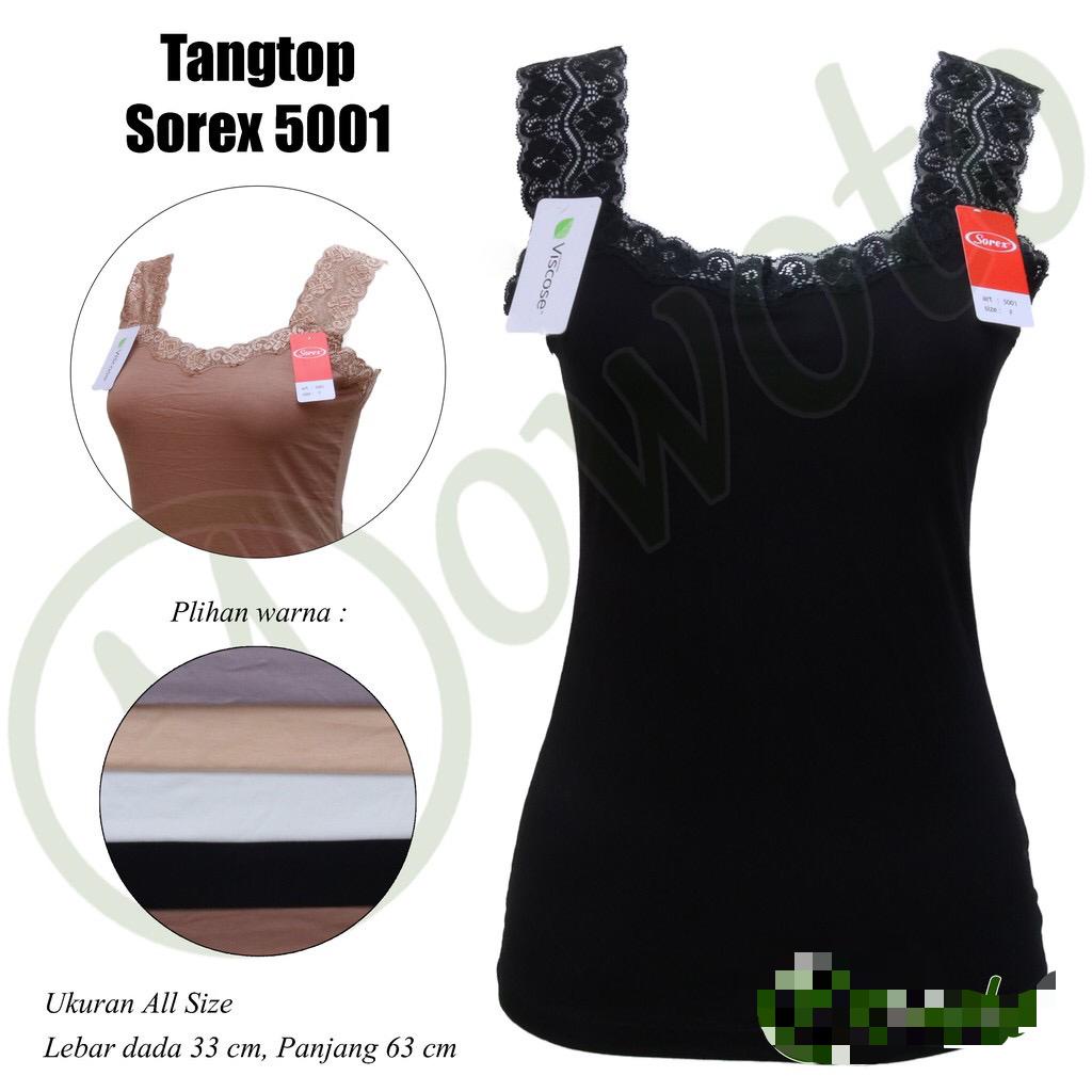 TANKTOP CAMISOL SINGLET SOREX 5001 RENDA VISCOSE LACEY  - SOREX KAMISOL RENDA SUPER LEMBUT BAHAN BAMBUU BAMBOO - ATASAN WANITA RENDA SOREX - CAMISOL BRUKAT BUNGA KATUN DINGIN - ARA98STORE