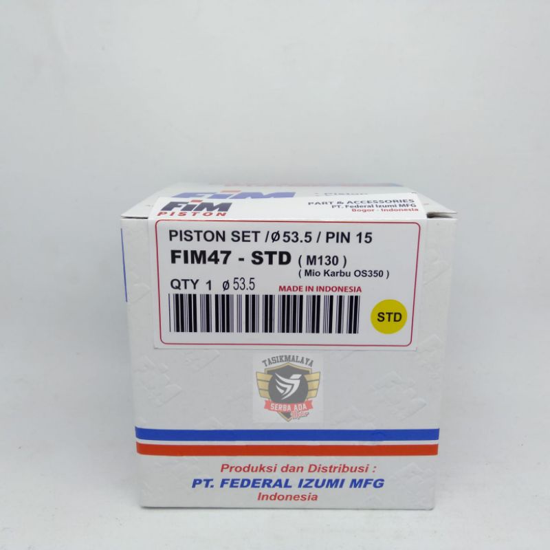 PISTON KIT SEHER KIT MIO XB KARBU FIM47 DIAMETER 53,5 - 55 os STD 50 100 150 . FIM 100% Original