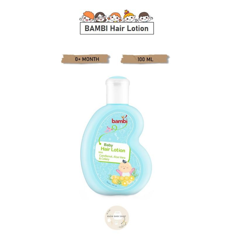 Jual Bambi Baby Hair Lotion With Candlenut, Aloe Vera & Celery | Shopee ...