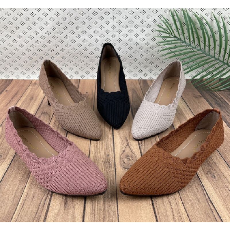 35-41Sepatu Flat Wanita Rajut Import flat shoes rajut import 101 sepatu rajut wanita import