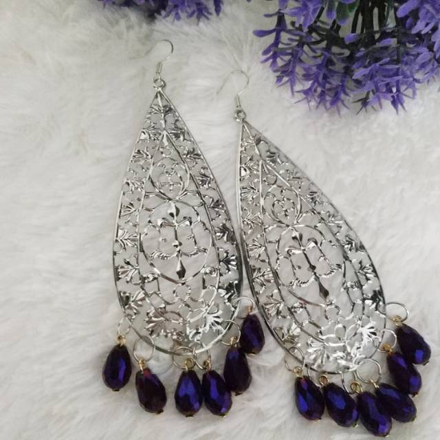 Anting cantel daun panjang /anting fashion