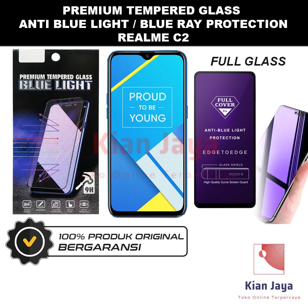 Tempered Glass Realme C2 Anti Blue Light Hp Temper Anti Gores