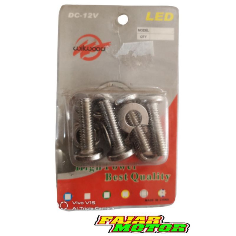 BAUT GEAR BELAKANG STAINLESS CHROME PNP KLX 150