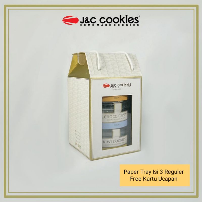 

Paket J&C Cookies 3 Toples Reguler + Paper Tray