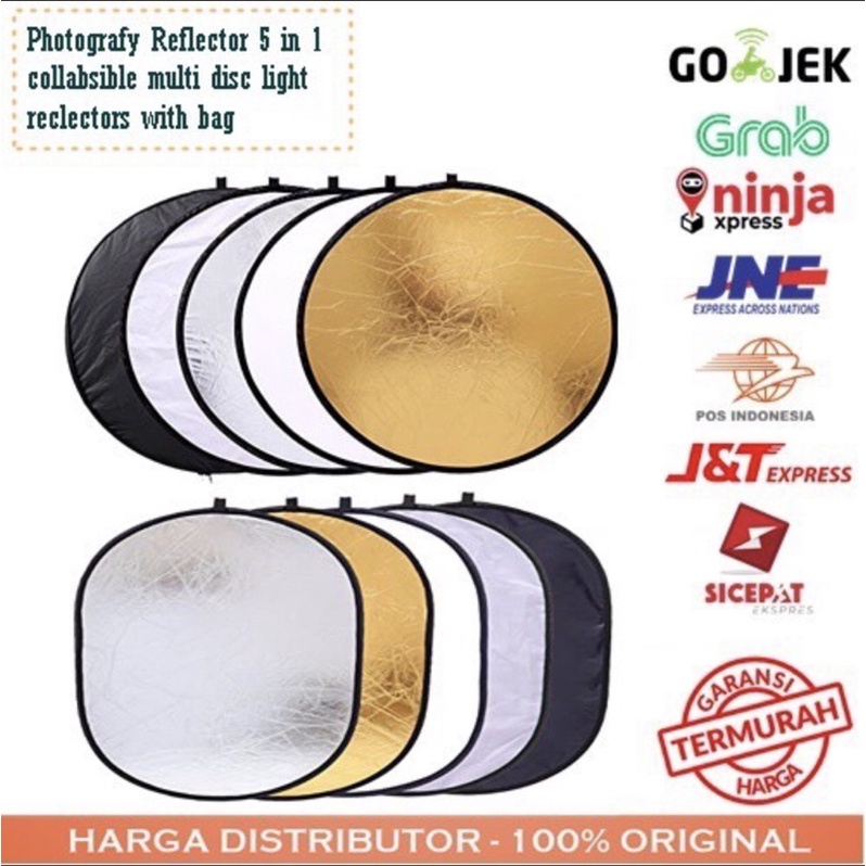 Reflektor 5in1 Foto Studio Diameter 60 cm/Reflektor Foto 5 warna (✔️Original)