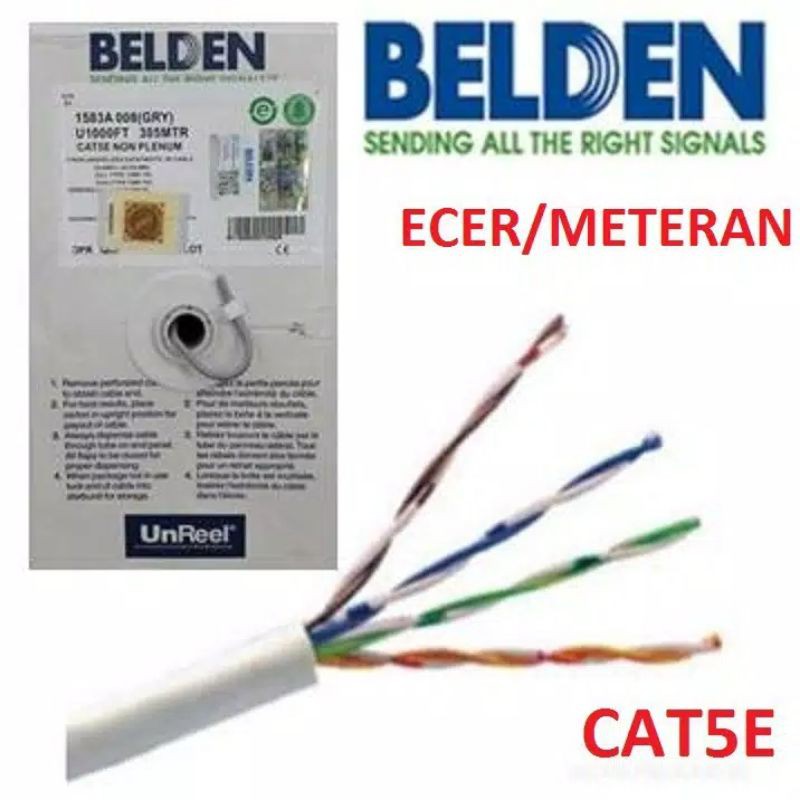 Kabel Lan UTP RJ45 Cat5e Belden Original Meteran/eceran