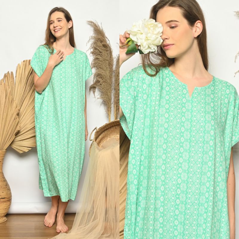 Daster Habel/HISBI Long BUSUI Panjang Semata Kaki Bahan Rayon Premium-Busui Habel 4