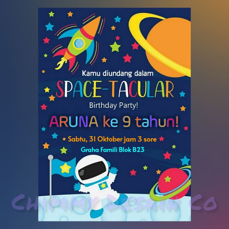 Jual PROMO! DESAIN UNDANGAN ULANG TAHUN ANAK DENGAN TEMA (BIRTHDAY