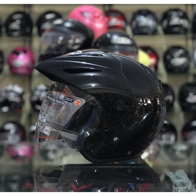 HELM INK CX22 ORIGINAL BLACK GLOSS ~ INK CUCUK HITAM ~ HELM INK ORI
