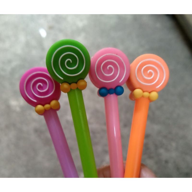 

♥️ Pulpen / Bolpen / Bolpoin Gel Karakter Lollipop Lucu Imut ♥️